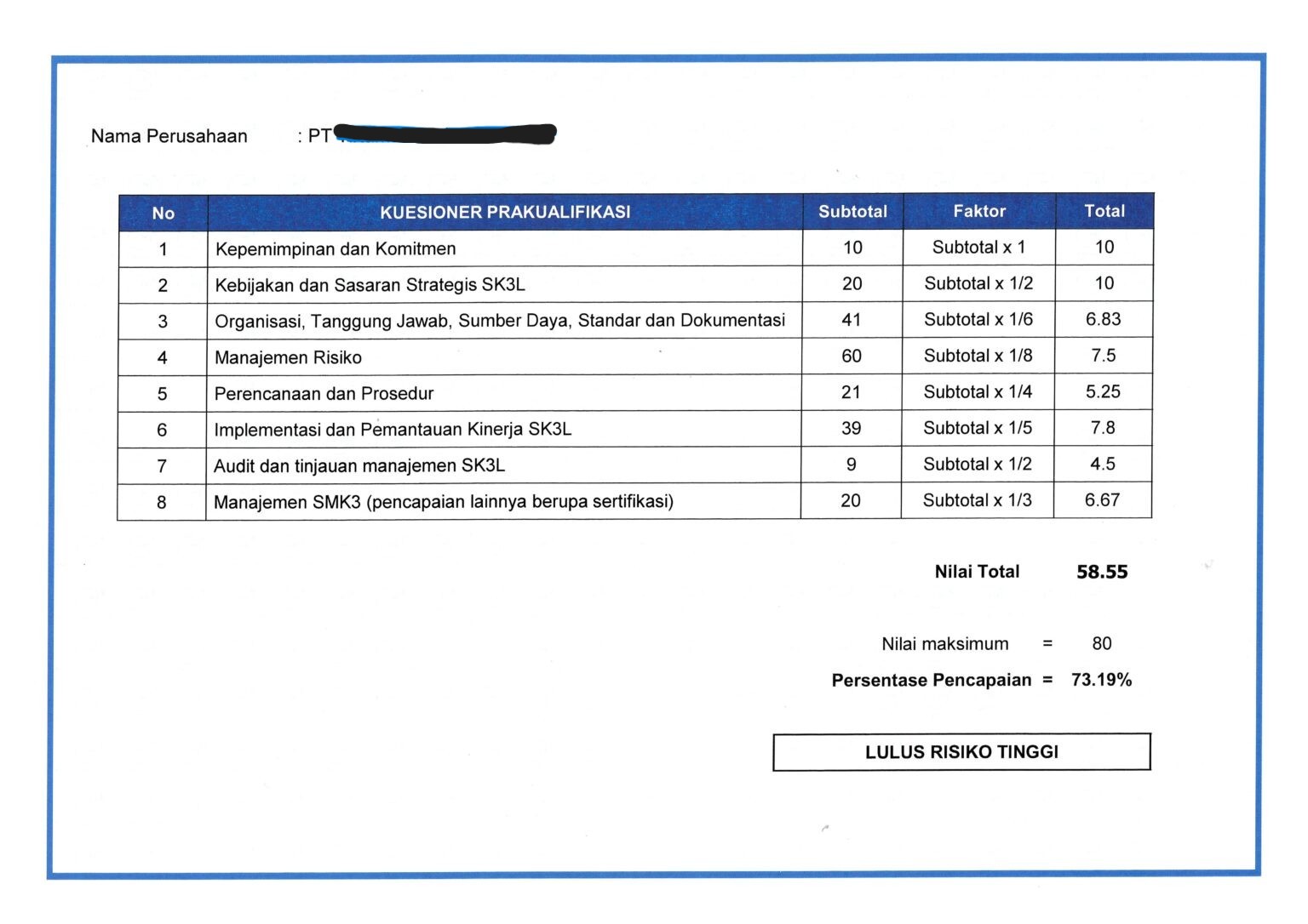 Contoh sertifikat CSMS — Rapid Lampiran