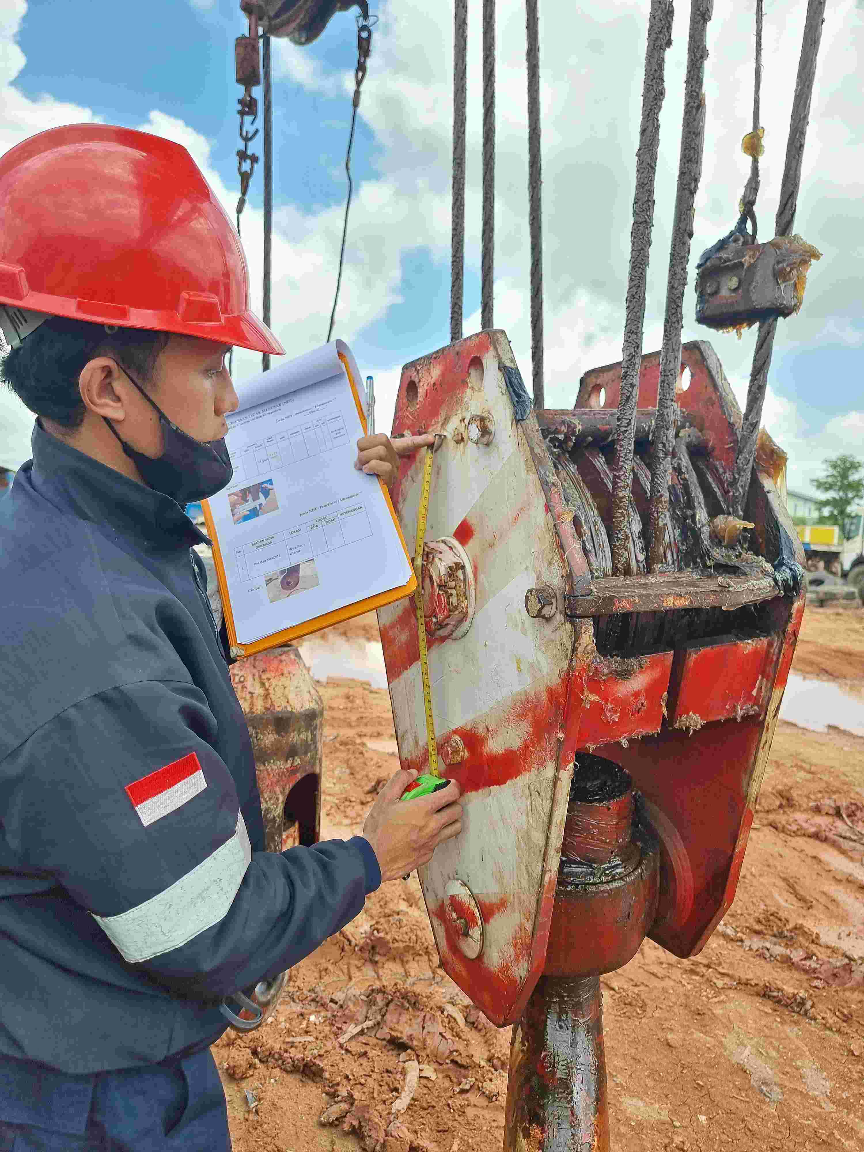 Dokumentasi inspeksi dan riksa uji di lapangan terkait Telehandler
