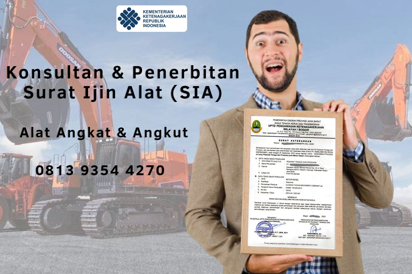 SIA (Surat Ijin Alat) dan Riksa Uji Pesawat Angkat dan Angkut(PAA)